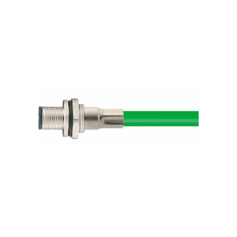 Connecteur mâle M12, 4 pol., codage D IP67, 4A, blindé